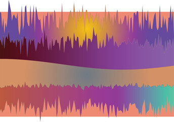 Abstract Gradient Layers with Jagged Peaks and Smooth Curves Keywords: abstract, gradient, layers
