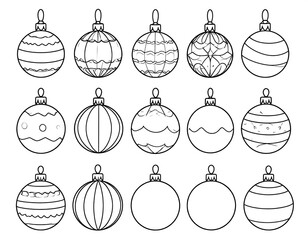 Collection of Decorative Christmas Ornament Designs