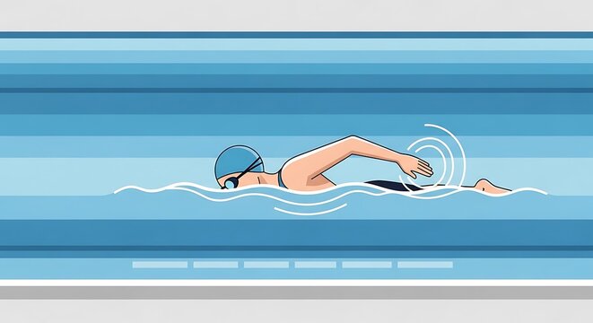 Swimmer in pool.