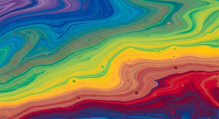 Obraz premium Swirling colorful paint forming abstract liquid design