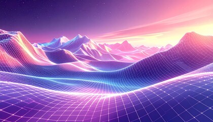 Quantum grid folds vector with soft prism illusion