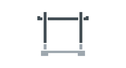 Simple Stylized Illustration of Railroad Tracks and Ties. © Ika