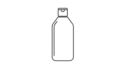 Line art illustration of a generic bottle with flip-top cap.