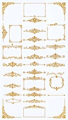 Gold decorative borders