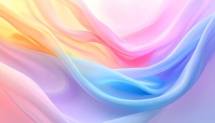 Minimalist Gradient Mesh Texture in Pastel Rainbow Tones – Dreamy Abstract Style
