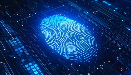 Modern Background Texture with Abstract Fingerprint Pattern – Biometric Security Concept