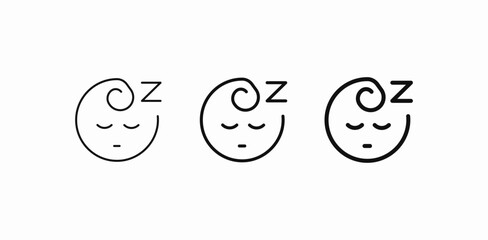 sleeping baby zzz icon sign vector