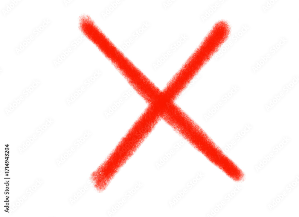 Poster red cross mark isolated on transparent background