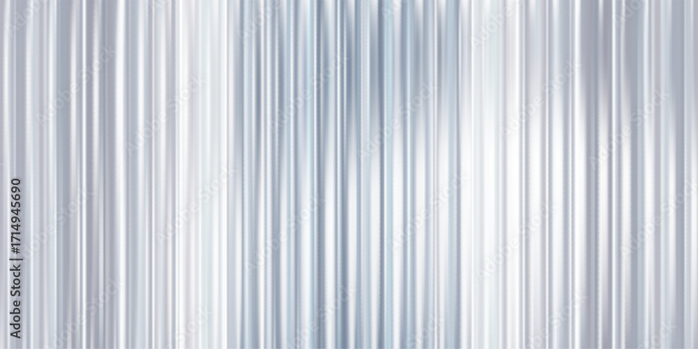 Poster glass pattern with 3d background effect and abstract gradient blur for a ribbed silver design. seaml