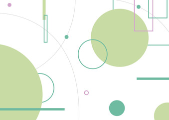 Artistic abstract green dots with curved lines. White background. Vector illustration. Circle and dots © Krzysztof