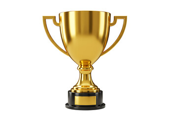 Brilliant golden trophy shining brightly, symbolizing ultimate victory, outstanding achievement, and top-tier success in any competition or celebratory recognition event