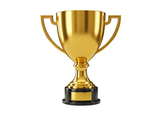 Brilliant golden trophy shining brightly, symbolizing ultimate victory, outstanding achievement, and top-tier success in any competition or celebratory recognition event