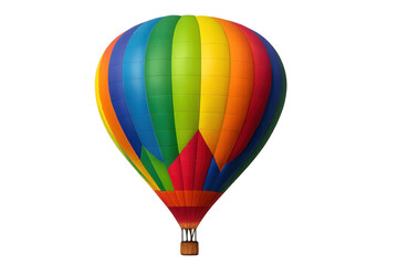 Fototapeta premium Colorful hot air balloon flying on transparent background