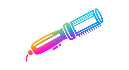 Colorful Hair Crimper Tool with Handle and Cord.