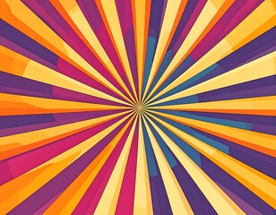 Colorful radial geometric design