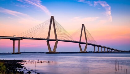 Arthur Ravenel Jr. Bridge at Sunset, Charleston, South Carolina
