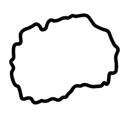 Outline map of North Macedonia
