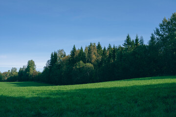 Cultural landscape by the Klopptjernrunden Path at Bøverbru, Norway.