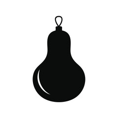 Pear Shaped Christmas Ornament Silhouette bauble decoration