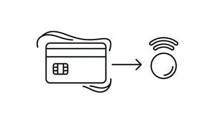 Contactless Credit Card Payment Illustration.