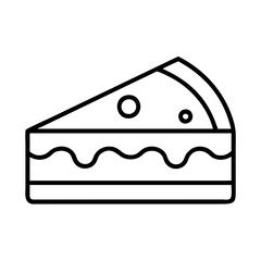 Delicious cake slice icon vector illustration dessert bakery sweet treat pastry food design graphic element