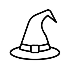 Download witch hat vector icon halloween costume accessory spooky outline graphic element design clipart image