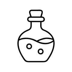 Potion bottle illustration vector graphic design for alchemy and magic liquid container concept art