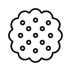 Isolated simple cookie vector illustration, dessert, sweet treat, bakery item, biscuit design
