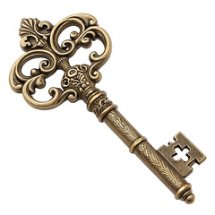 Vintage ornate key with intricate detailing for home decor and antique style design collectors