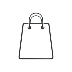 Shopping Bag Simple Outline Icon symbol commerce