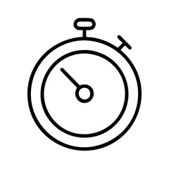 Stopwatch icon vector illustration, timing tool, timer symbol, deadline, countdown, timekeeping, race