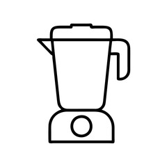 Outline blender kitchen appliance vector icon for smoothie maker and food processor design needs