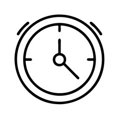 Alarm clock time management deadline reminder schedule appointment icon vector graphic design