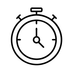Stopwatch timer icon vector illustration for time management and productivity tracking needs