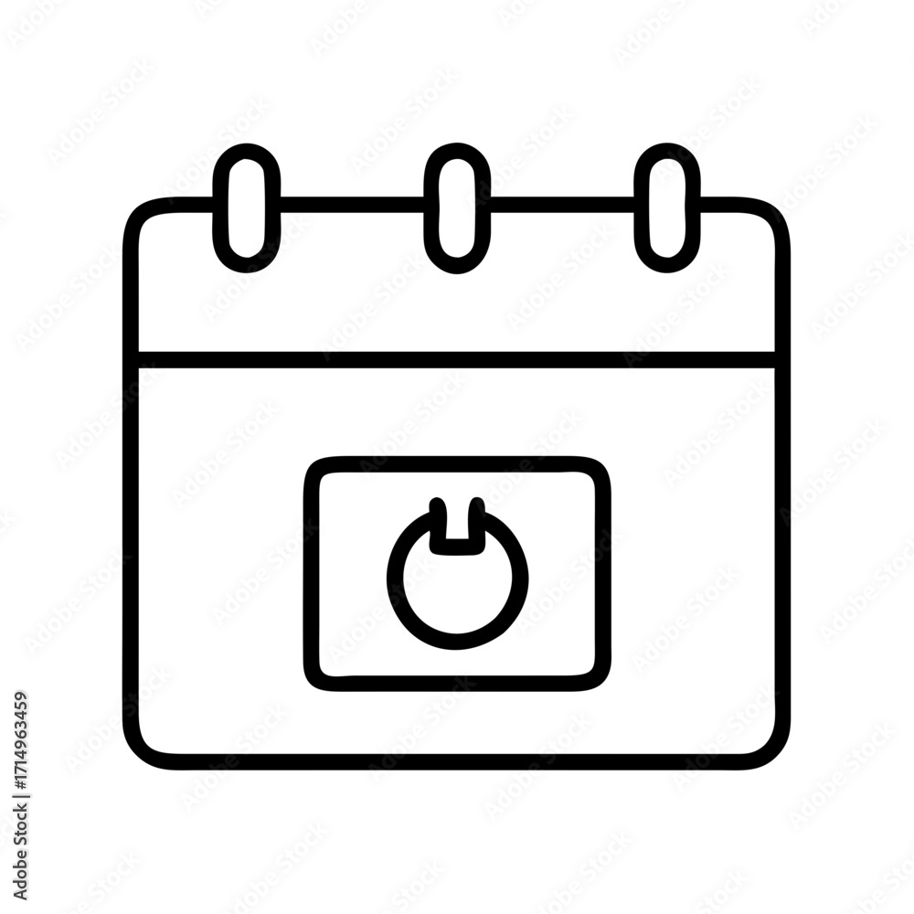 Poster outline calendar icon vector design element for appointment schedule date reminder concept