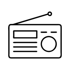 Find vintage radio vector illustration for retro broadcast receiver and music device design needs