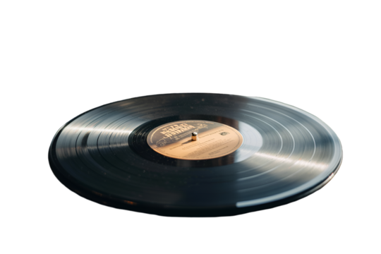 old vinyl record with red label - Powered by Adobe