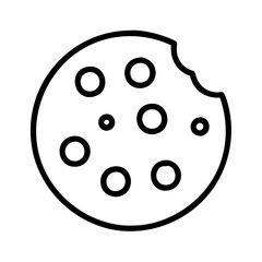 Chocolate chip cookie vector icon illustration, delicious dessert, sweet treat, bakery item, food 90