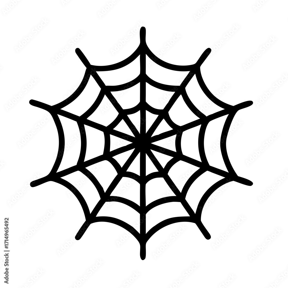 Poster spiderweb halloween vector illustration spooky arachnid web creepy cobweb design element graphic art