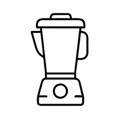 Isolated kitchen blender vector icon for smoothie making and food preparation appliance outline illustration