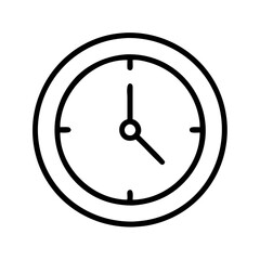 Clock time icon outline vector illustration for design element and graphic resource project use