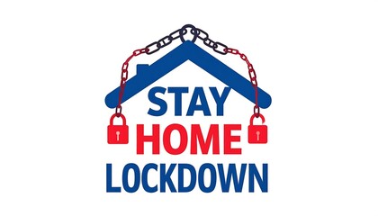 Stay at home lockdown graphic