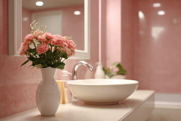 unique bathroom design where water color changes according to user mood creating immersive experience