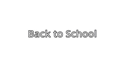 Outlined Back to School Text Message for Education and Learning.