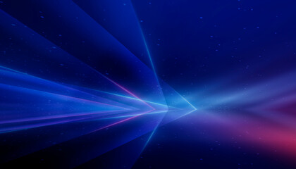Dark abstract background with neon light, blurred lines, studio scene