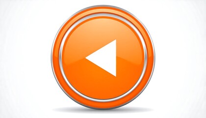 Round orange button with a left-facing arrow