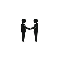 Two Businessmen Shaking Hands Icon handshake agreement