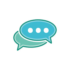 Two Overlapping Speech Bubbles Icon chat conversation