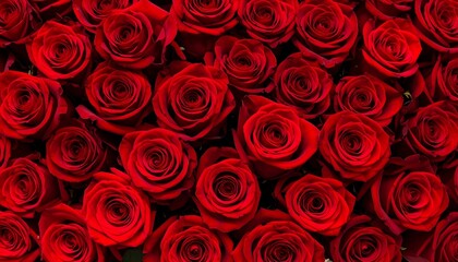 Close-up of many red roses (1)