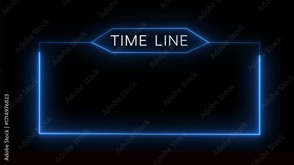 Poster live streaming neon frame animation with neon box frame. animated neon live streaming icon. neon loo